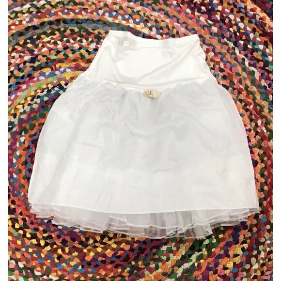 Vintage Grace Karin Poofy Layered White/Sheer Petticoat Dance Tutu Size L 💃 - Picture 1 of 4